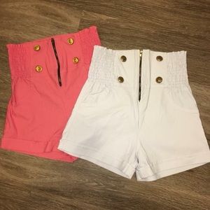 High waisted shorts